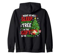Might As Well Sleep Under The Tree Christmas Xmas Santa Zip Hoodie