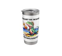 Might Be Water Might Be Margarita Tropical Lizard Stainless Steel Insulated Tumbler