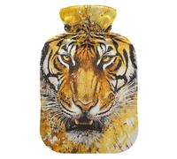 Mighty Animal Realistic Style Yellow hot-Water Bottle with Soft Cover, 2L hot Water Bags for Period Cramps, Tummy Warmer, Bolsa para agua Caliente