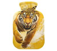 Mighty Animal Realistic Style Yellow hot Water Bottles with Soft Cover, 1L hot Water Bags for Pain Relief, Tummy Warmer, Bolsa Caliente para Dolores Menstrual