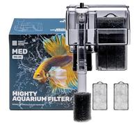 Mighty Aquarium Hang On Back Filter - Aquarium HOB Filter - Adjustable Fish Tank Filter - Aquarium Filters - Nano Aquarium Filter - Fish Aquarium Filter - Hang On Back Aquarium Filter (4-10 Gallons)