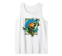 Mighty Asian style Dragon with Ball Tank Top