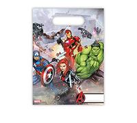 amscan 10115575 The Avengers Party Bags, Tartan, Multicolour, Taglia Unica