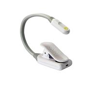 Mighty Bright WonderFlex 2 LED Clip On Book Light with Adjustable Silcone Neck for Comfort & Flexibility, White