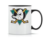Mighty Ducks Anaheim Logo Coffee Tea Cup in Magical Classic Ceramic White Black Pink 330 ml