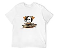 Mighty Ducks Anaheim Logo Hockey League Men's Black T-Shirt T-Shirt White XL