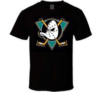 Mighty Ducks Anaheim Logo Hockey tee Shirt Tshirt Men's Black XXL