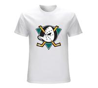 Mighty Ducks Anaheim Logo Hockey tee Shirt Tshirt Men's White