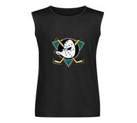 Mighty Ducks Anaheim Sleeveless T-Shirt Black Unisex Mens Vest Tank Tops Tee XL