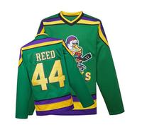 Mighty Ducks Jersey Movie Ice Hockey Jersey S-L Charlie Conway with Youth Size, 90S Hip-Hop Party Outfits for Kids, #44 Green, S