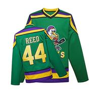 Mighty Ducks Jersey Movie Ice Hockey Jersey S-XXL Charlie Conway #96 Adam Banks #99, 90S Hip Hop Clothing for Party, #44 Green, XXL
