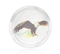 Mighty eagle Printed glass ashtray - suitable for home and office decoration, adding elegant style