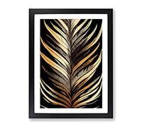 Mighty Feather Framed Wall Art Print A2 Black