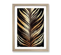 Mighty Feather Framed Wall Art Print A2 Oak