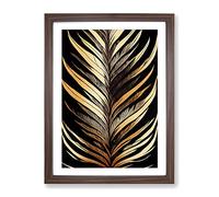 Mighty Feather Framed Wall Art Print A2 Walnut