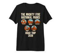 Mighty Five National Parks Road Trip 2026 Premium T-Shirt