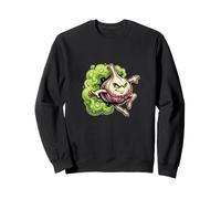 Mighty Garlic Cartoon Hero Aroma Cloud Sweatshirt