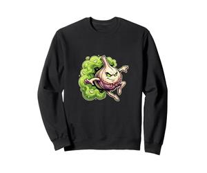 Mighty Garlic Cartoon Hero Aroma Cloud Sweatshirt