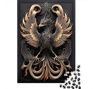 Mighty Golden Phoenix 1000-Piece Puzzle for Adults, 52x38cm/1000pcs, Smooth White Cardboard Pieces; Tabletop Time to Share with Good Company