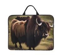 Mighty Highland Yak 14 Inch Laptop Sleeve with Handle - Shockproof Water Resistant Protective Cover for 14" Computers, Office & Travel