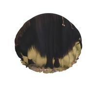 Mighty Highland Yak Double layer women's shower cap, reusable, large size design suitable for all hair lengths, suitable for girls, spa and home salon use.