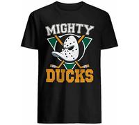 Mighty Hockey Ducks Funny Mighty of Anaheim Sport Player Lover Gifts Pullover Men's Crewneck T-Shirt Short Sleeve Top Unisex Pure Cotton Tee Black