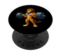 Mighty Lion Weightlifter Strongman Workout PopSockets Adhesive PopGrip