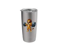 Mighty Lion Weightlifter Strongman Workout Stainless Steel Insulated Tumbler
