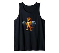 Mighty Lion Weightlifter Strongman Workout Tank Top