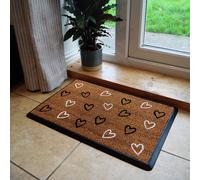 Mighty Mat Rubber Tray Heart Cut Pile Doormat - 40x60cm