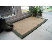Mighty Mats Bordered Natural & Green Doormat -57x90cm