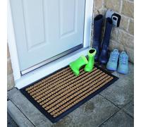 Mighty Mats Premium Rubber Natural & Black Doormat - 45x75cm