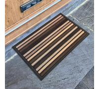 Mighty Mats Scrape ‘N’ Sorb Door Mat - Indoor & Sheltered Outdoor Dirt Trapper Rug with Rubber Back - Super Absorbent Entrance Door Mat - Stripe Natural, 40 x 60cm