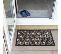 Mighty Mats Scrape & Sorb Geometric Black Cut Pile Doormat