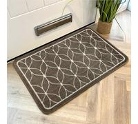 Mighty Mats Supersoft Washable Door Mat Indoor - Highly Absorbent Dirt Trapper Indoor Doormat - Anti-Slip Mat with Durable Latex Backing - Versatile Floor Rug - Natural Geo, 50 x 75cm