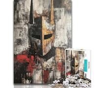 Mighty Medieval Knight 1000 Piece Jigsaw Puzzle for Adults And Teenagers,Help The Brain Exercise Addictive Toys to Cultivate Patience Unique Challenge Game (75x50cm)