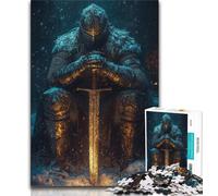 Mighty Medieval Knight 1000 Piece Jigsaw Puzzle for Adults Teens,Educational Games Home Decoration Deal As Gifts for The Whole Family 38x26cm