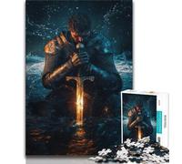 Mighty Medieval Knight 1000 Piece Jigsaw Puzzle for Adults Teens,Educational Games Home Decoration Deal As Gifts for The Whole Family 50x75cm
