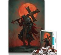 Mighty Medieval Knight 1000 Piece Jigsaw Puzzles,Challenging Game And Family Play for Is Ideal As A Gift for The Whole Family 38x26cm