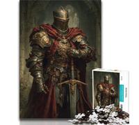 Mighty Medieval Knight 1000 Piece Jigsaw Puzzles,Educational Game Challenge Toy Wall Decoration Unique Birthday And Xmas Gifts 50x75cm