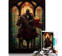 Mighty Medieval Knight 1000 Piece Jigsaw Puzzles for Adults,Stress Reliever Difficult Challenge Deal As Gifts for The Whole Family (50x75cm)