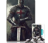Mighty Medieval Knight 1000 Piece Jigsaw Puzzles for Adults & Teens,Help The Brain Exercise Addictive Toys to Cultivate Patience A Work of Art (75x50cm)
