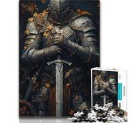 Mighty Medieval Knight Adult Jigsaw Puzzles 1000 Pieces,Family Game Stress Reliever Difficult Challenge Artists Collection,Fine Art (50x75cm)