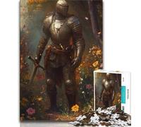 Mighty Medieval Knight Adult Jigsaws 1000 Pieces Difficult,Challenging To Complete But Fun And Humorous Birthday Present,Gifts,Wall Art (75x50cm)