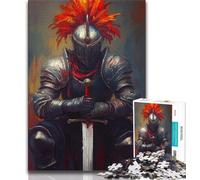 Mighty Medieval Knight Jigsaw Puzzles for Adults 1000 Jigsaws,Family Game Stress Reliever Difficult Challenge Secret Santa Gifts 38x26cm