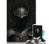 Mighty Medieval Knight Jigsaw Puzzles for Adults Teenagers Jigsaws Puzzle,Learning Educational Toys Family Games with Matching Poster And Trivia Sheet (75x50cm)