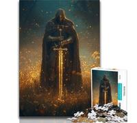Mighty Medieval Knight Jigsaw Puzzles for Teenagers 1000 Piece,Educational Games Home Decoration Artists Collection,Fine Art (75x50cm)