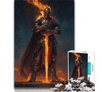 Mighty Medieval Knight Jigsaw Puzzles for Teenagers 1000 Piece Puzzle,Game Toys Every Piece Is Unique - Challenging Family Fun Game (50x75cm)