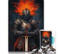 Mighty Medieval Knight JigsawPuzzle 1000 Pieces for Adults,Learning Educational Toys Family Games with Matching Poster And Trivia Sheet 50x75cm
