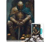 Mighty Medieval Knight Puzzles 1000 Pieces for Adults,Challenging To Complete But Fun And Humorous Educational Game for Birthday (75x50cm)